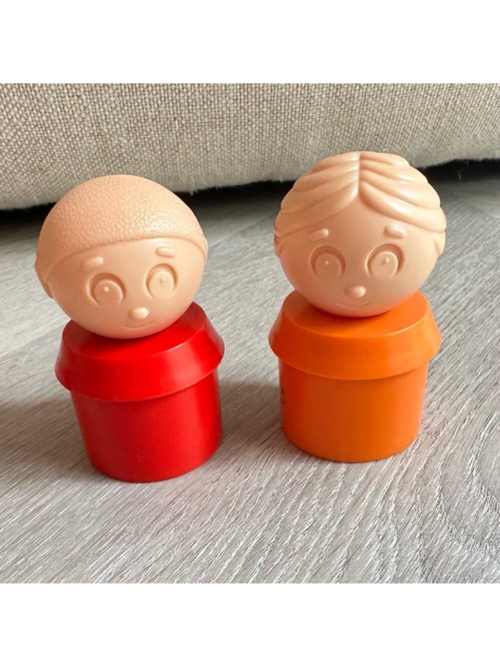 Tuppertoys Tupperware People Figures Man Woman Boy Girl Red Orange